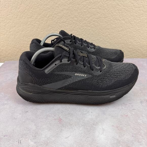 Brooks Ghost Max Mens 11.5 Shoes Running 1104061D020 Black Sneaker Gym Athletic - Picture 3 of 15
